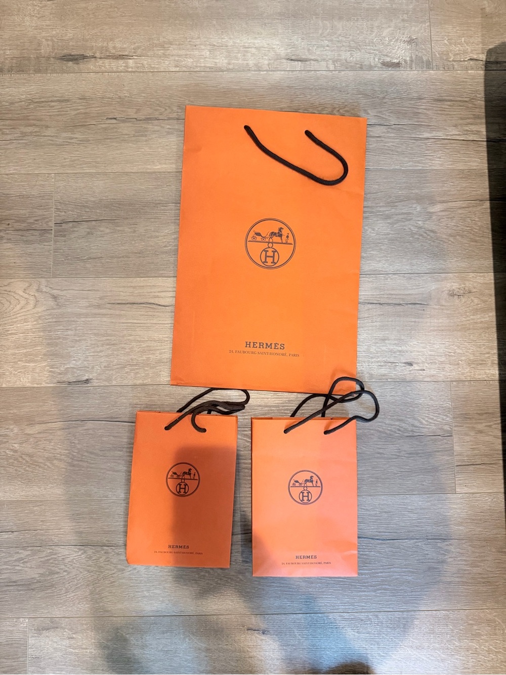 Hermes Kids Orange Gift Bags - Set of 3